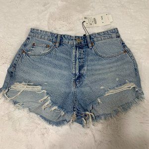 ZARA Sexy Denim Short Shorts Size 38 / 6 ( New With Tags )